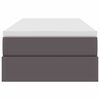 vidaXL Lit avec rangement et matelas Gris 100 x 200 cm Simili cuir