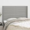 vidaXL T&ecirc;te de lit avec oreilles Gris clair 147x16x118/128 cm Tissu