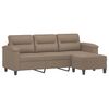 vidaXL Canap&eacute; &agrave; 3 places avec repose-pieds Cappuccino 180cm Similicuir