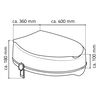 RIDDER Si&egrave;ge de toilette avec couvercle blanc 150 kg A0071001