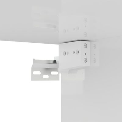 vidaXL Meuble TV Blanc brillant 100x30x30 cm Bois d’ingénierie