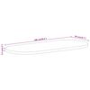vidaXL Dessus de table 100x50x2,5 cm ovale bois massif de manguier