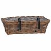 vidaXL Panier &agrave; jardini&egrave;re suspendu 2 pcs Marron 48 x 22 x 15 cm