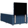 vidaXL Sommier &agrave; lattes de lit avec matelas bleu 120x190 cm tissu
