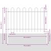vidaXL Cl&ocirc;ture de jardin 4 pcs Gris 6,8 x 1 m Acier rev&ecirc;tu de poudre