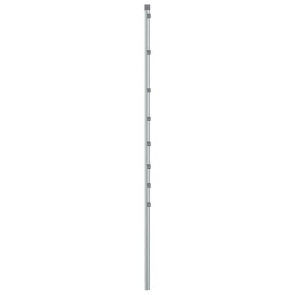 vidaXL Poteaux de cl&ocirc;ture 15 pcs argent&eacute; 150 cm acier galvanis&eacute;