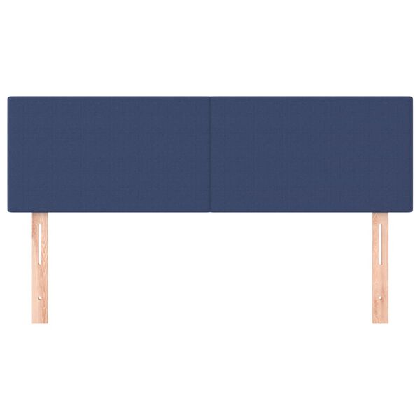 vidaXL T&ecirc;tes de lit Bleu 144x5x78/88 cm Tissu