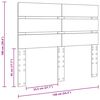 vidaXL T&ecirc;te de lit avec t&ecirc;te de lit Blanc 135 cm Bois d'ing&eacute;nierie