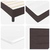 vidaXL Lit &agrave; ressorts avec matelas Marron fonc&eacute; 200 x 160 cm tissu