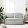 vidaXL Canap&eacute;-lit 2 en 1 gris clair 122x204x55 cm velours