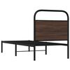 vidaXL Cadre de lit sans matelas 75x190cm ch&ecirc;ne marron bois ing&eacute;nierie