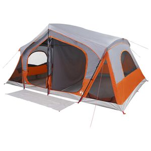 vidaXL Tente Cabane avec toit Gris et orange 480 x 273 x 205 cm