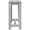 vidaXL Table de bar sonoma gris 102x50x103,5 cm bois d'ing&eacute;nierie