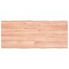 vidaXL Dessus de table bois massif trait&eacute; bordure assortie