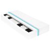 vidaXL Lit avec matelas et &eacute;clairage USB Rouge bordeaux Tissu 90x200cm