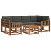 vidaXL Ensemble de canap&eacute;s d'ext&eacute;rieur 7 pc Naturel et Anthracite