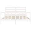 vidaXL Cadre de lit sans matelas blanc bois de pin massif