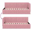 vidaXL Cadre de lit d'angle Rose 90 cm x 190 cm Velours