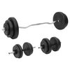 vidaXL Ensemble d'halt&egrave;res et de barres avec plaques 60 kg