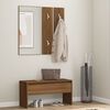 vidaXL Ensemble de meubles de couloir Ch&ecirc;ne marron Bois d'ing&eacute;nierie
