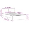 vidaXL Cadre de lit Ch&ecirc;ne noir 193 x 125 x 70 cm Bois d'ing&eacute;nierie