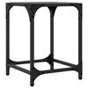 vidaXL Tables basses avec dessus en verre noir 2 pcs 30x30x40 cm acier