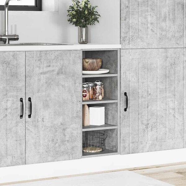 vidaXL Meuble bas "Riga" Gris b&eacute;ton 30 x 44,5 x 81,5 cm Bois d'ing&eacute;nierie