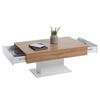 FMD Table basse ch&ecirc;ne antique et blanc