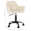 vidaXL Chaises pivotantes &agrave; manger lot de 6 Cr&egrave;me Velours