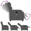 vidaXL Fauteuil de massage inclinable Gris foncé Tissu