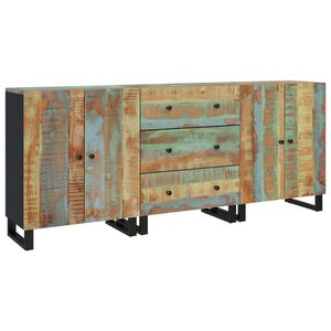 vidaXL Buffets 3 pcs Bois massif de r&eacute;cup&eacute;ration