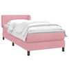 vidaXL Sommier &agrave; lattes de lit avec matelas rose 100x220 cm velours