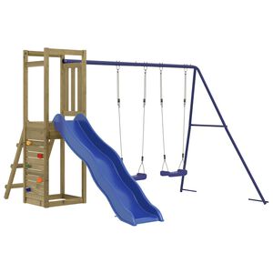 vidaXL Aire de jeux d'ext&eacute;rieur bois de pin impr&eacute;gn&eacute;