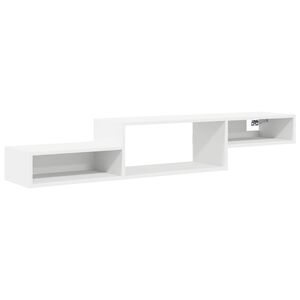 vidaXL Meuble TV mural Montage mural Blanc 150 x 28 x 26 cm