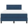 vidaXL Lit &agrave; ressorts avec matelas Bleu 120 x 200 cm tissu