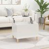 vidaXL Table basse Blanc brillant 60x44,5x45 cm Bois d'ing&eacute;nierie
