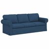 vidaXL Canap&eacute; 2 pcs Bleu 215 x 82 x 80 cm tissu