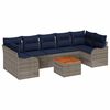 vidaXL Ensemble de canap&eacute; de jardin 8 pc Gris polyrotin