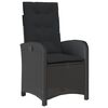 vidaXL Ensemble &agrave; manger de jardin coussins 7pcs Noir R&eacute;sine tress&eacute;e