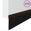 vidaXL Brosses de porte adh&eacute;sives 12 pcs Marron 100 cm