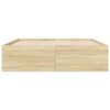 vidaXL Cadre de lit sans matelas ch&ecirc;ne sonoma 200x200 cm