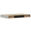 vidaXL &Eacute;tag&egrave;res flottantes 2 pcs Ch&ecirc;ne et blanc 40x23,5x3,8 cm MDF