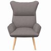 vidaXL fauteuil Taupe 69 x 74 x 93 cm tissu