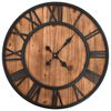 vidaXL Horloge murale vintage &agrave; quartz Bois et m&eacute;tal 60 cm XXL