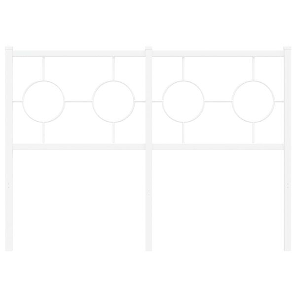 vidaXL T&ecirc;te de lit de remplacement m&eacute;tal blanc 120 cm