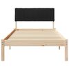 vidaXL Cadre de lit Marron et noir 90 x 200 cm Bois massif en pin
