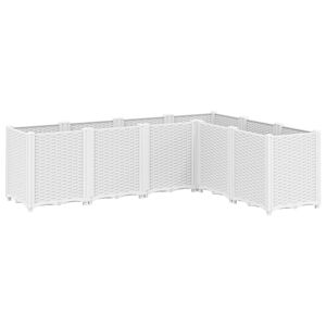 vidaXL Jardini&egrave;re blanc 160x120x53 cm polypropyl&egrave;ne