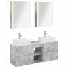 vidaXL Ensemble de mobilier de salle de bain 5 pcs Gris b&eacute;ton