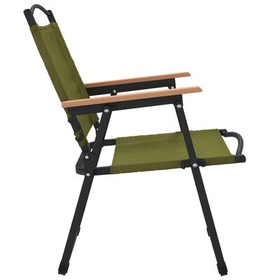 vidaXL Chaises de camping lot de 2 Vert 54x55x78 cm Tissu Oxford