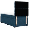 vidaXL Sommier &agrave; lattes de lit et matelas Bleu fonc&eacute; 80x200 cm Velours